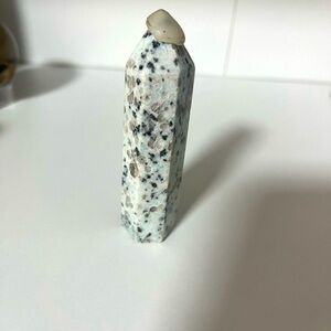 Kiwi Jasper Crystal Tower, approx 3.5 in tall